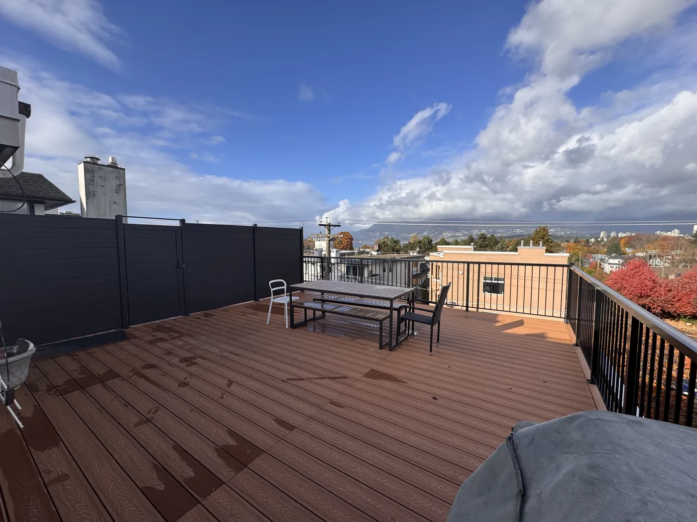 Rooftop deck construction finished with clean alignment and detailing